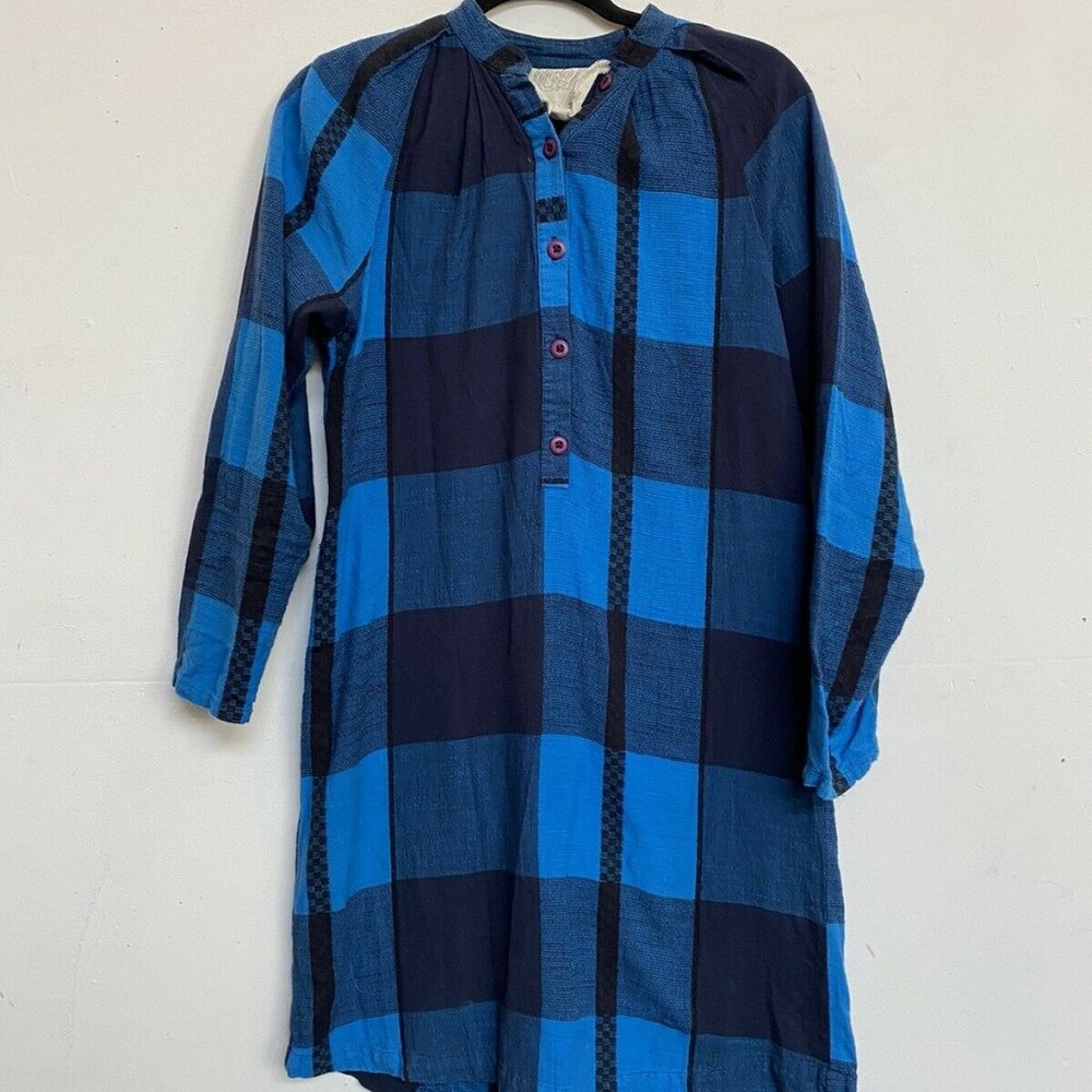Ace & Jig Indigo Dutch Blue Flannel Shirt Dress